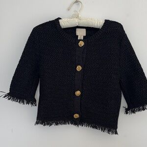 H&M Black Sweater with Gold Buttons